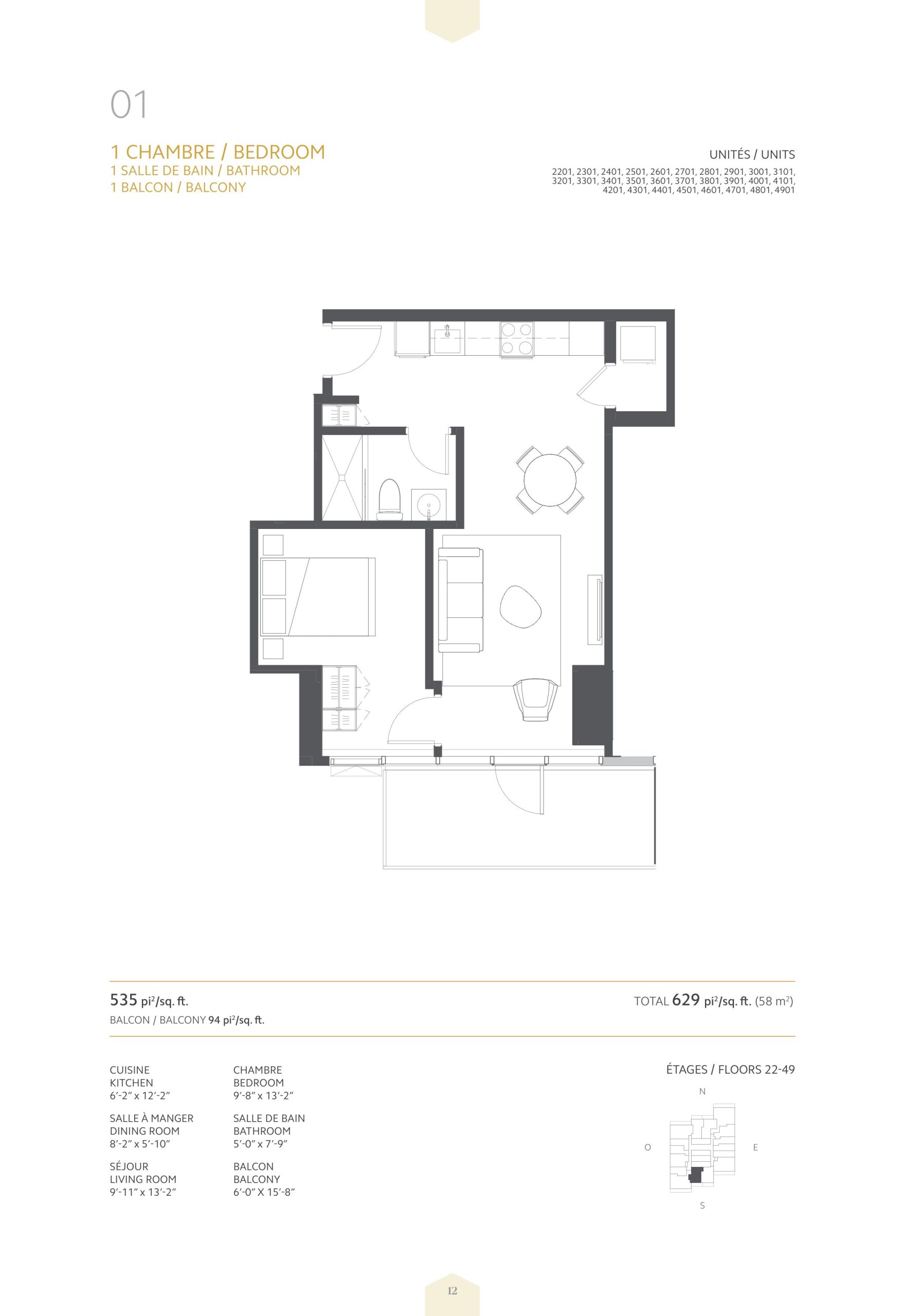 01 - 1 Bedroom plan preview