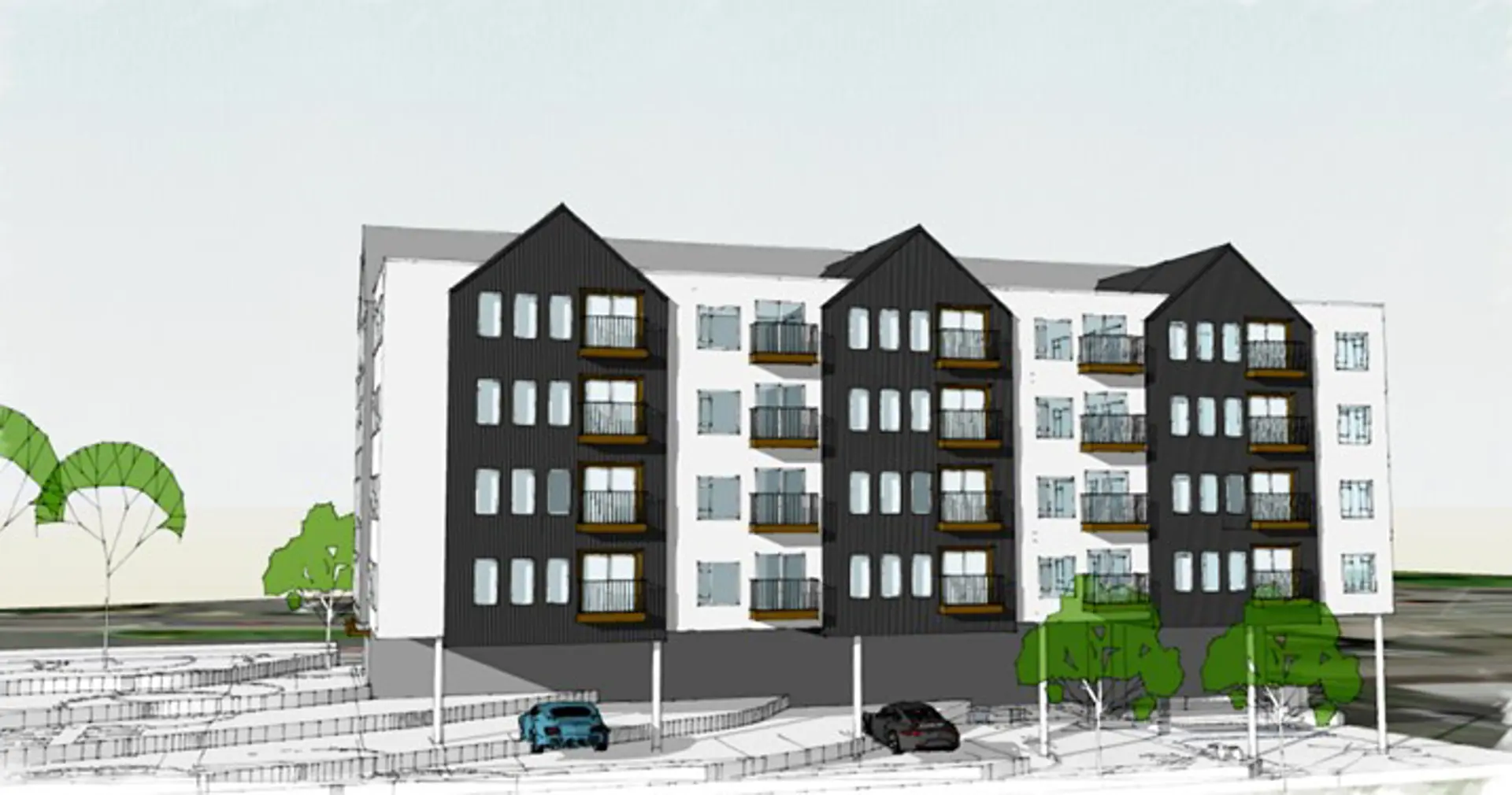 1005 Tillicum Road Condos, Victoria. Artist’s rendering.