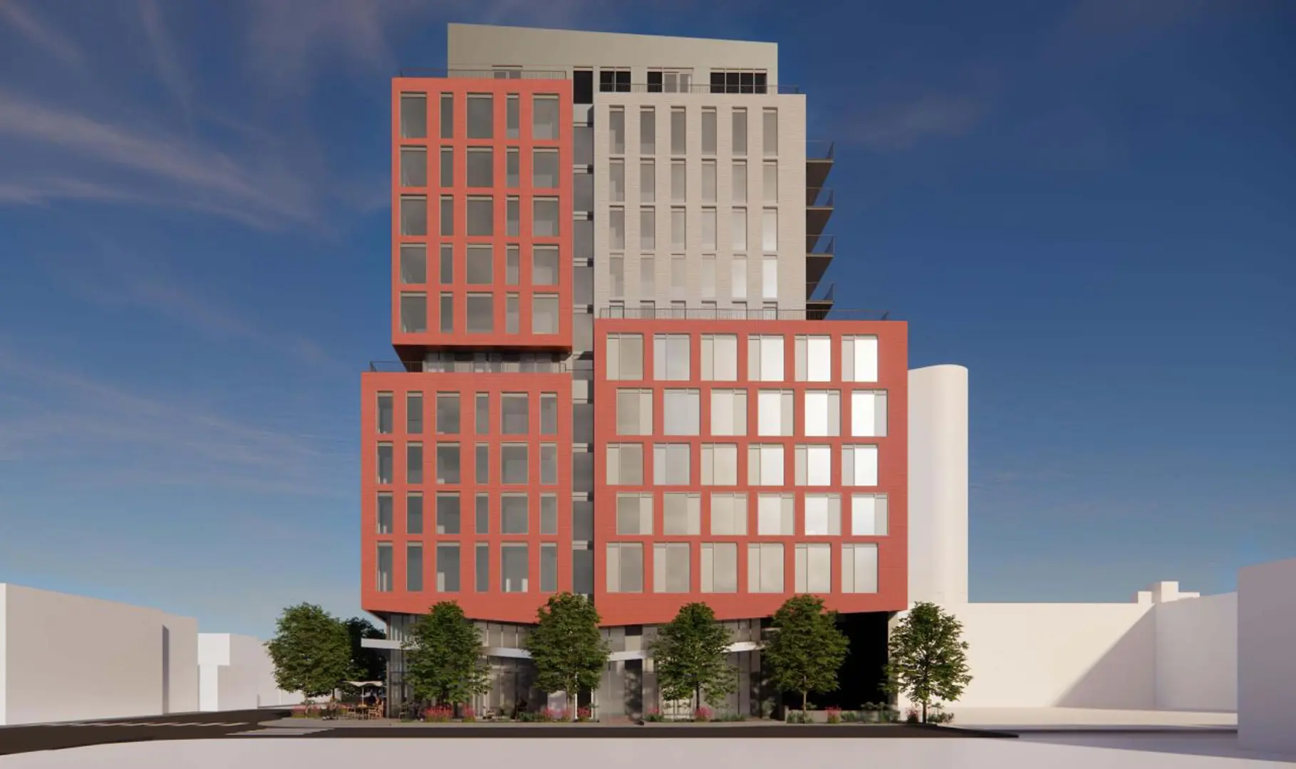 1012, 1014, 1016 and 1018 Gerrard Street East, Toronto. Artist’s rendering.