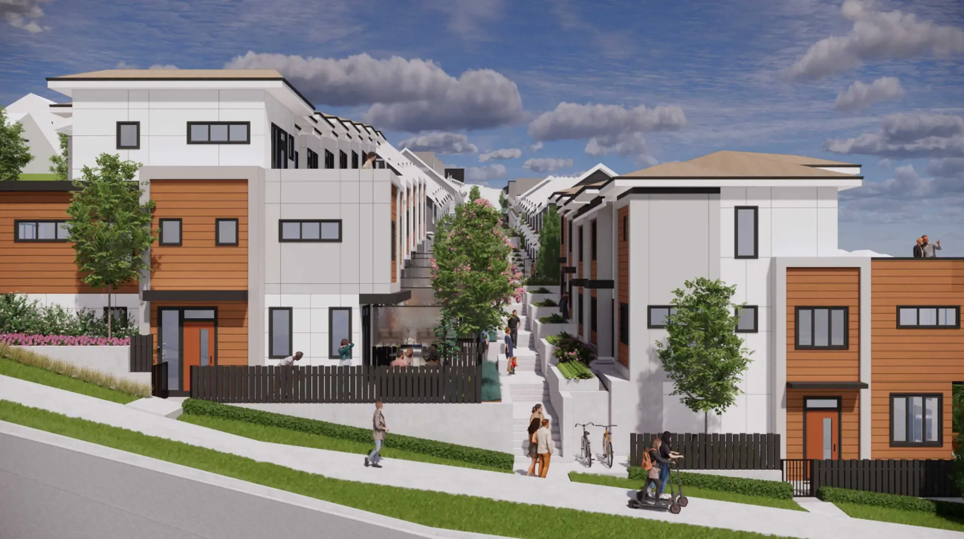 102-128 East 8th Avenue Townhomes, New Westminster. Artist’s rendering.