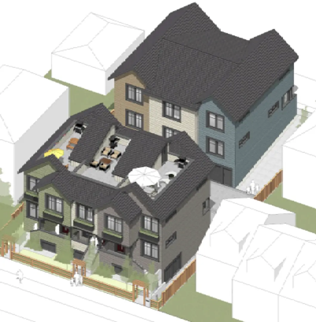 1024-1030 East 20th Avenue Townhomes, Vancouver. Artist’s rendering.