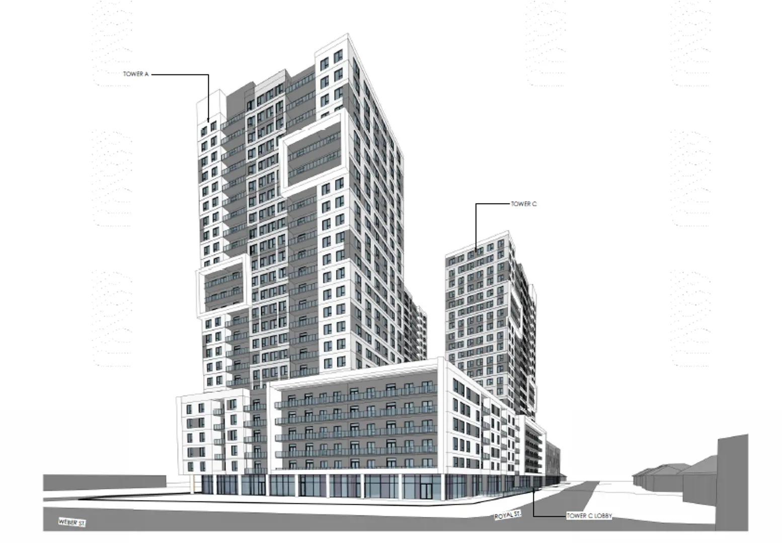 109, 115, 133 Bridgeport Rd E and 30 Weber St N supplied project rendering