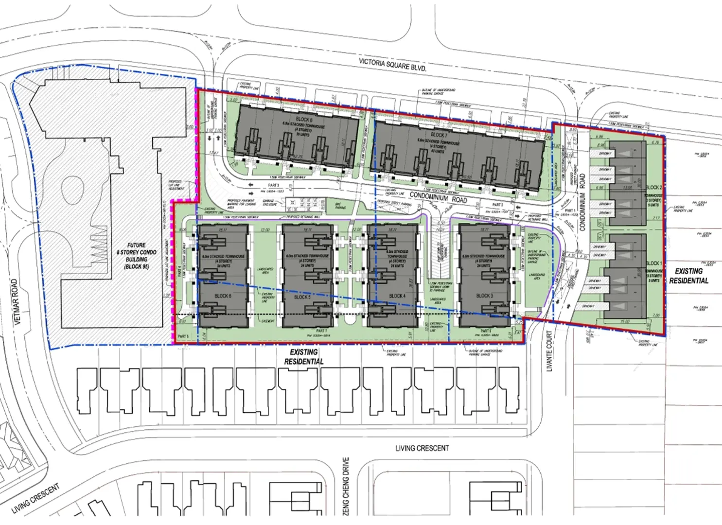 10978-11030 Victoria Square Boulevard Townhomes, Markham. Artist’s rendering.