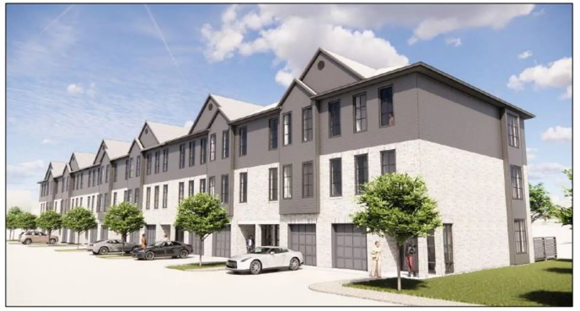 1206 Oxford Street East Townhomes, London. Artist’s rendering.