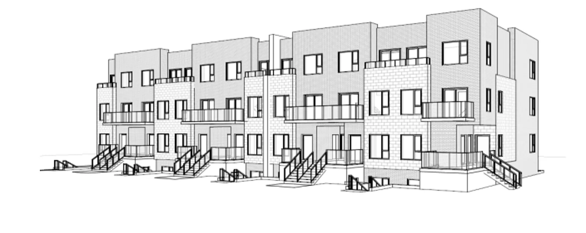 1418 Duke Street Townhomes, Cambridge. Artist’s rendering.