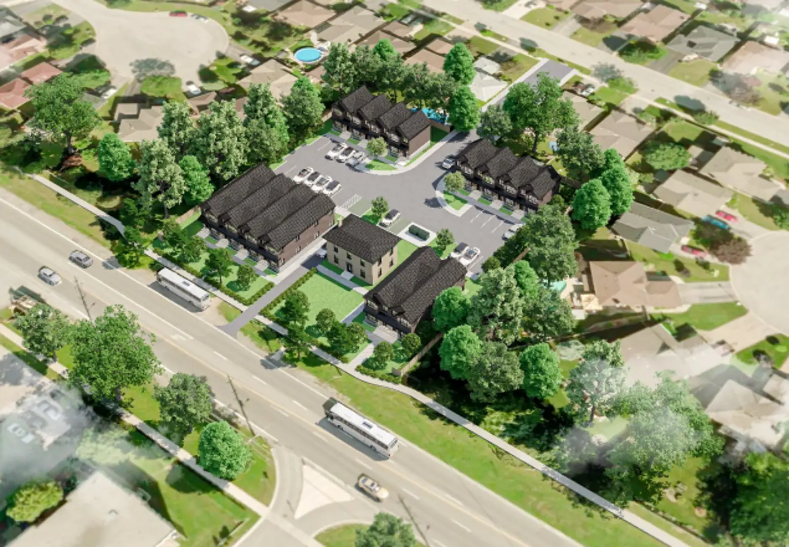 1458 Huron Street Townhomes, London. Artist’s rendering.