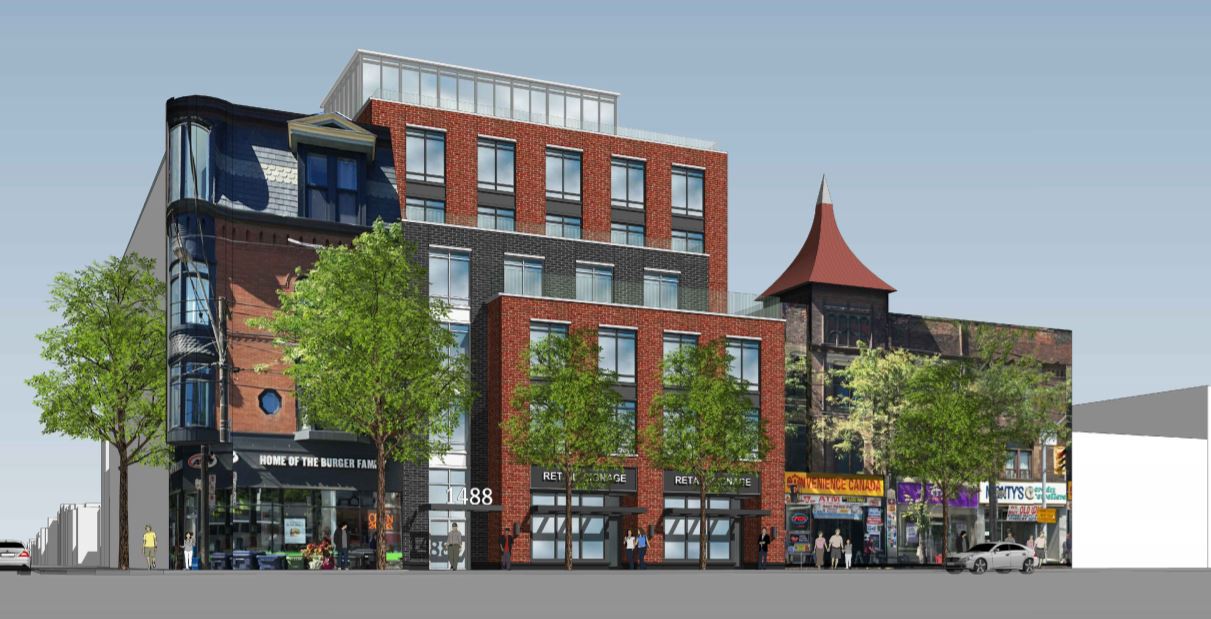 1488 Queen Street West Condos, Toronto. Artist’s rendering.