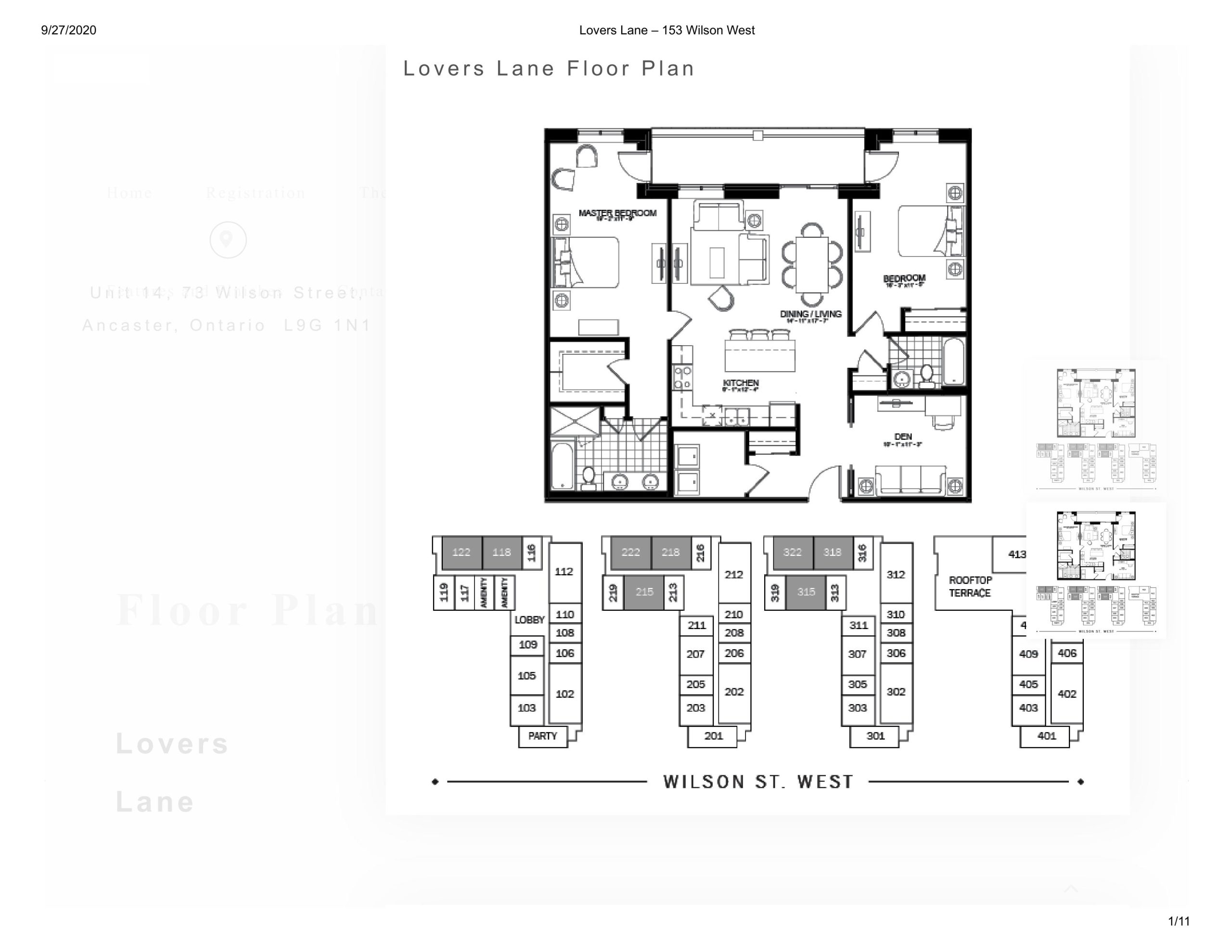 Lovers Lane plan preview