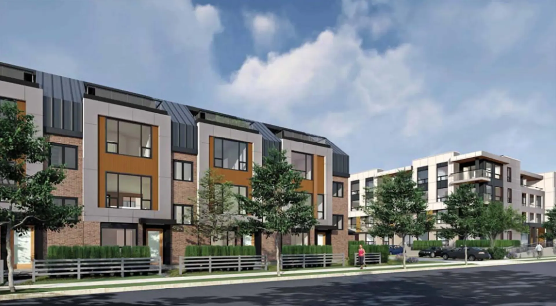 1559 K. L. O Road & 3150-3220 Street Amand Road Townhomes, Kelowna. Artist’s rendering.