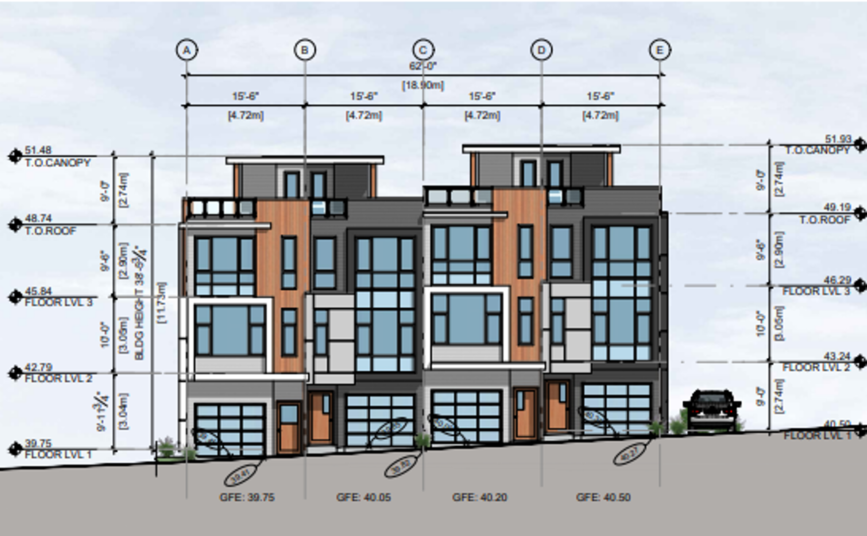 15855 - 15869 Pacific Avenue Townhomes, White Rock. Artist’s rendering.