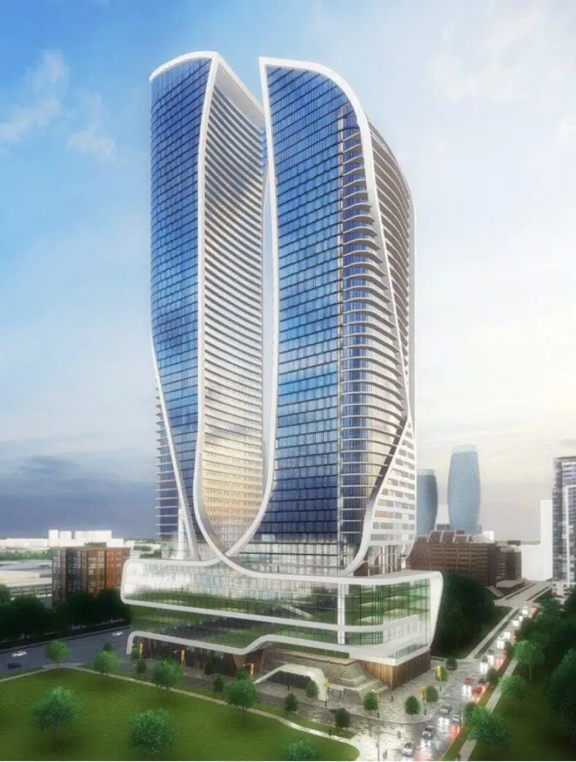 180 Burnhamthorpe Road West Condos, Mississauga. Artist’s rendering.