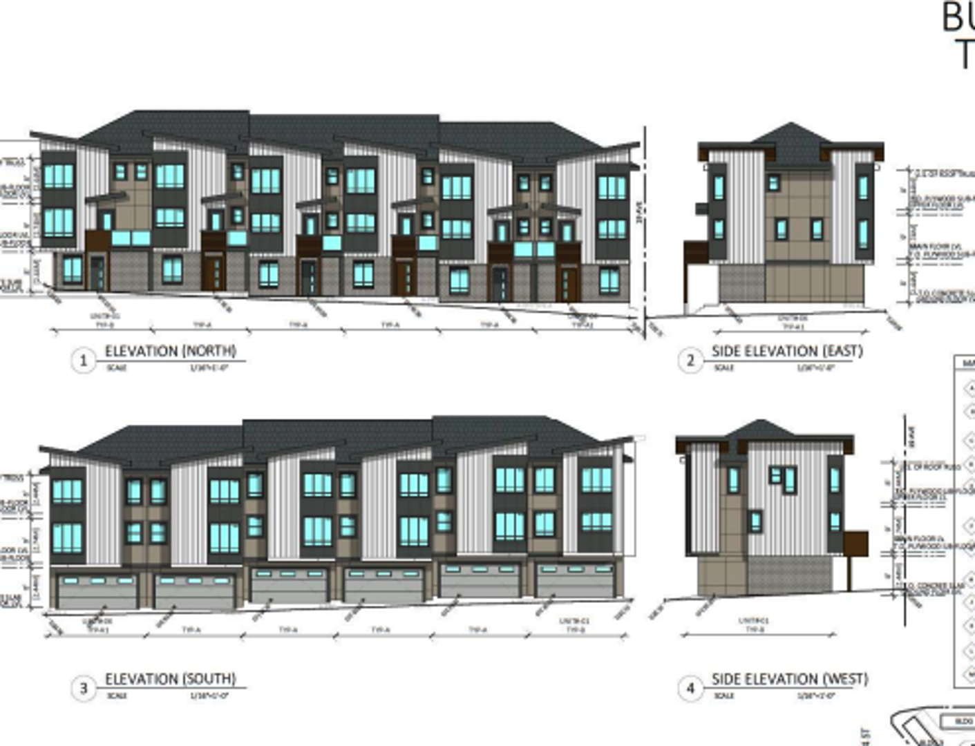 1891 165A Street Townhomes, Surrey. Artist’s rendering.