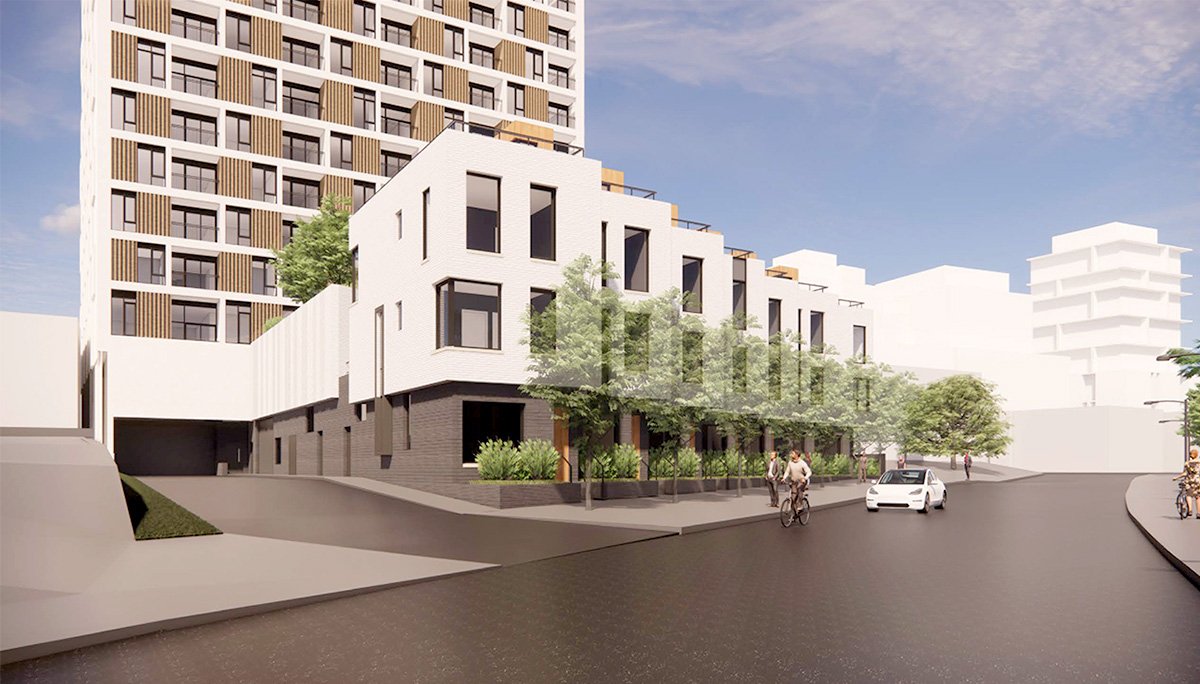 This mid-rise will also house indoor amenities and outdoor amenity spaces