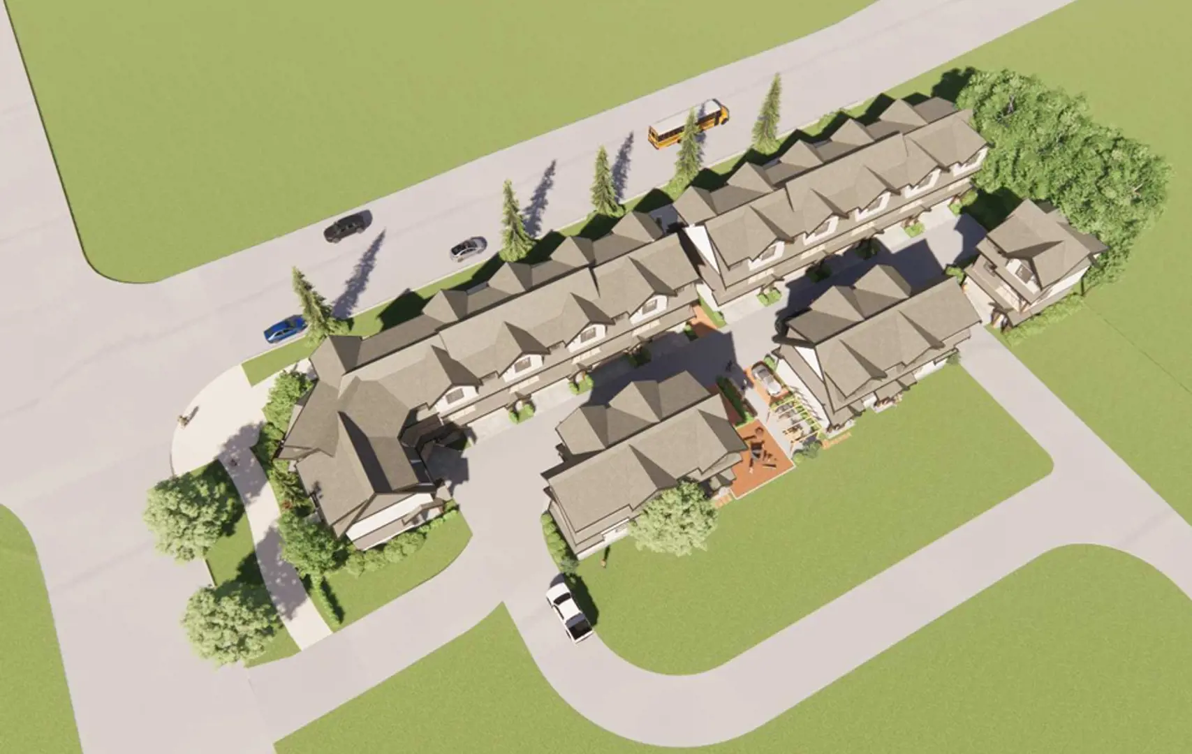 20800 Block 40 Avenue Townhomes, Vancouver. Artist’s rendering.