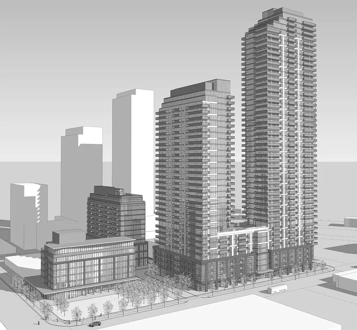 21-31 Windsor Street, 18 Buckingham Street, 60 Newcastle, Toronto. Artist’s rendering.