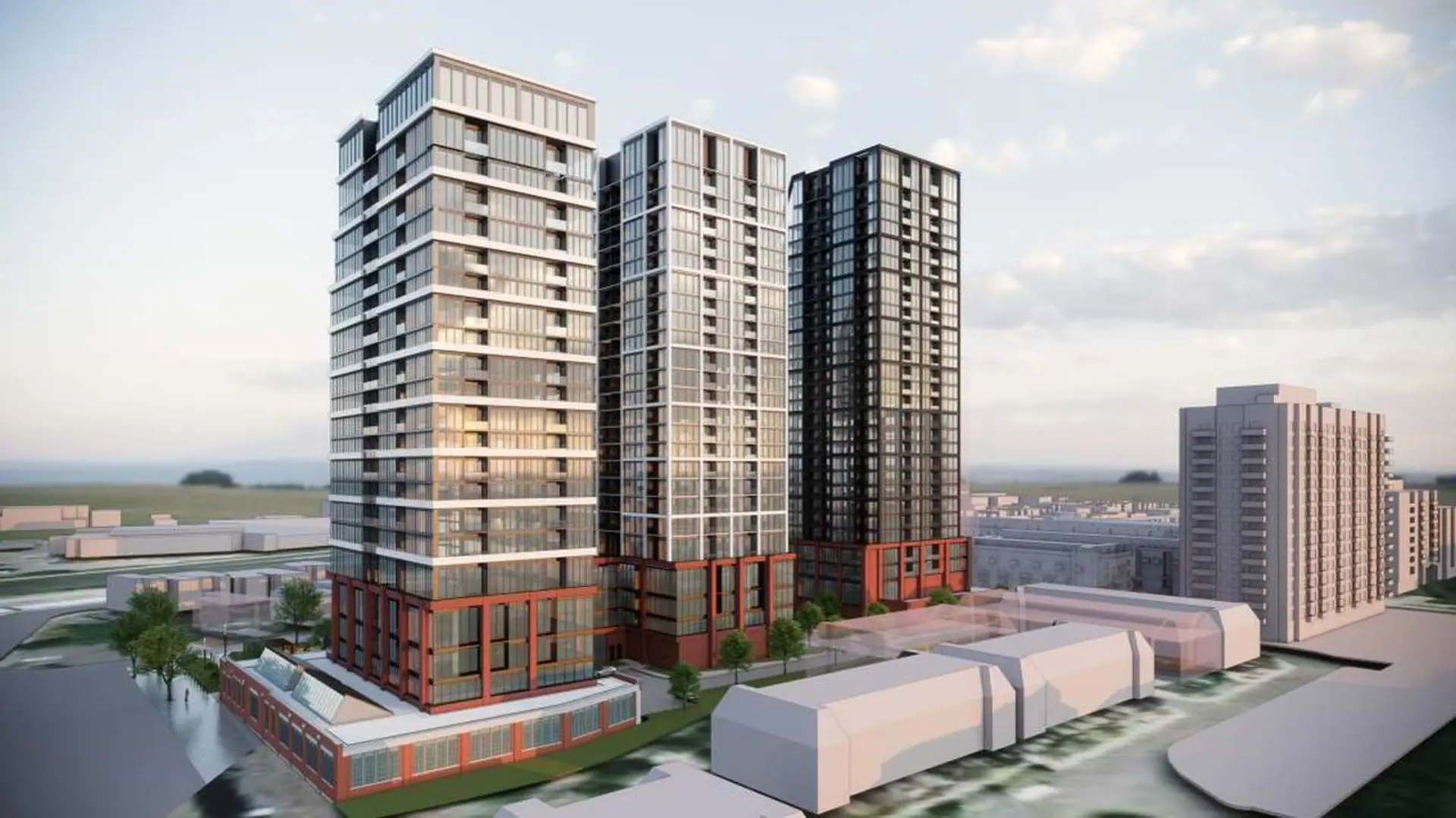 221, 225 and 227 Sterling Road, Toronto. Artist’s rendering.