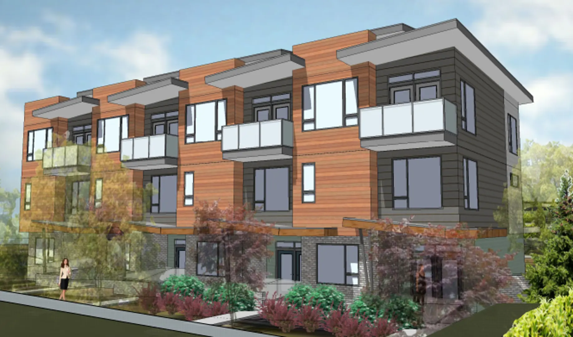 2555 & 2565 Departure Bay Road Townhomes, Nanaimo. Artist’s rendering.