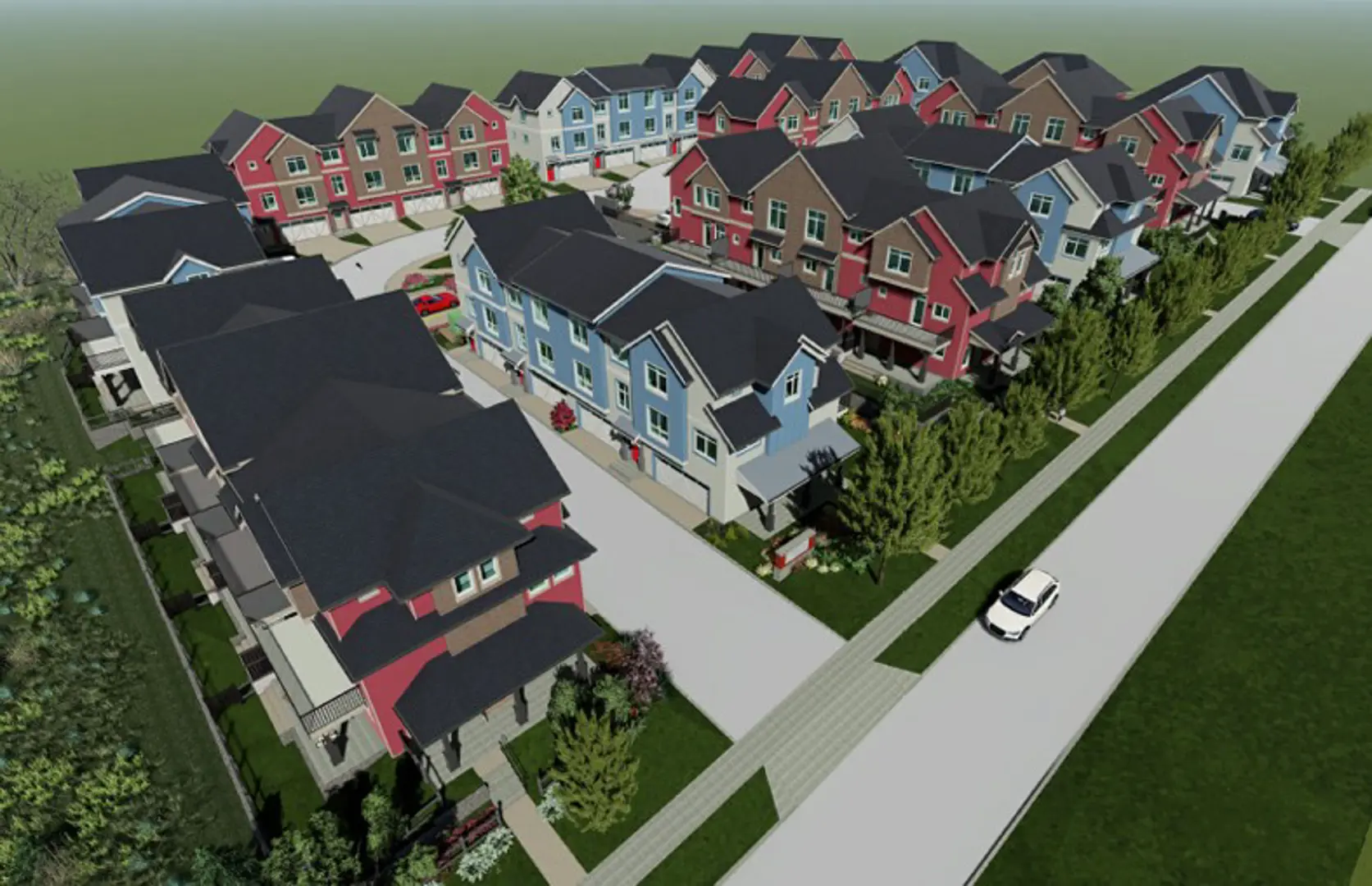 2600 Block of 268th Street Townhomes, Langley Township. Artist’s rendering.