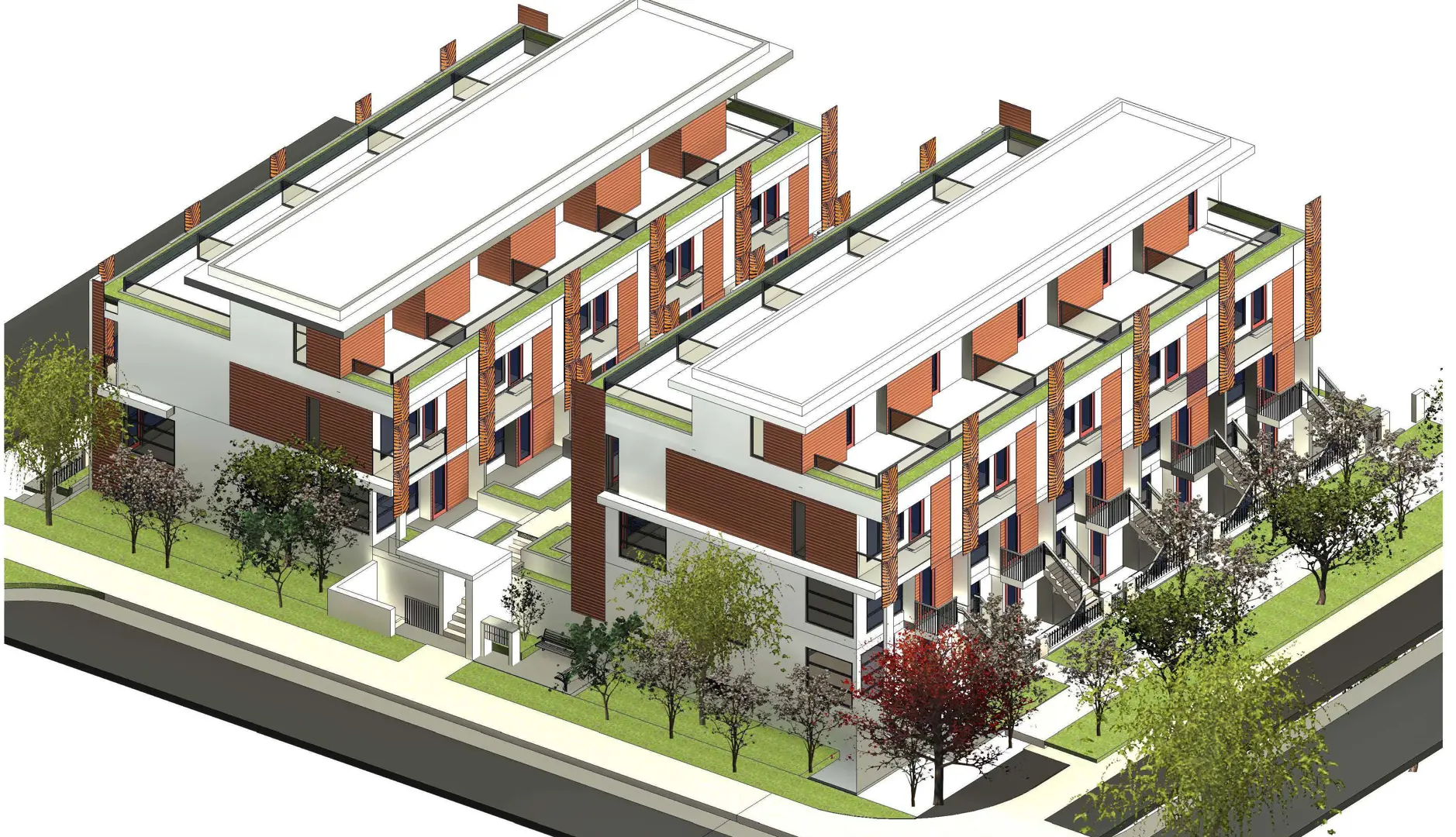 273-279 East 6th Street Townhomes, Vancouver. Artist’s rendering.