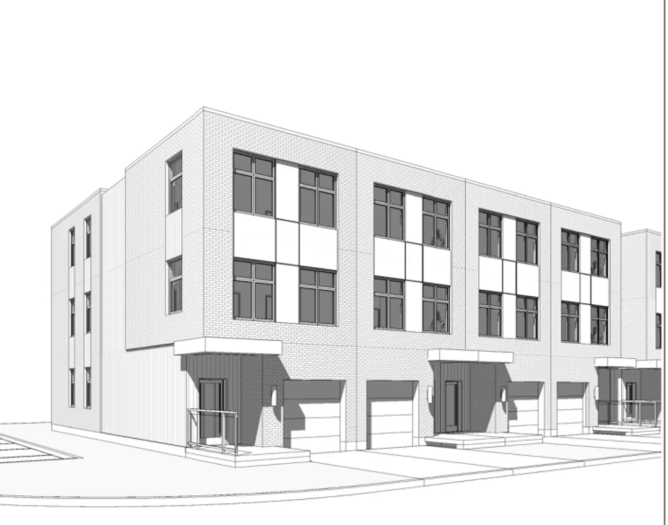 287-291 Woolwich Street Townhomes, Waterloo. Artist’s rendering.