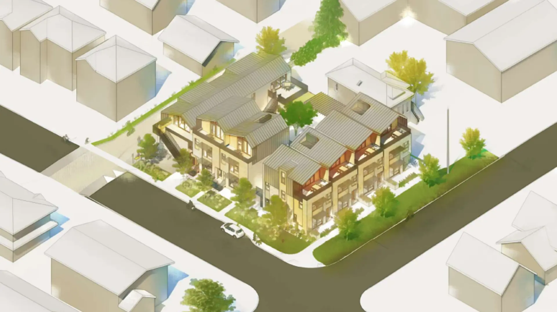 315 Edward Street Townhomes, Victoria. Artist’s rendering.