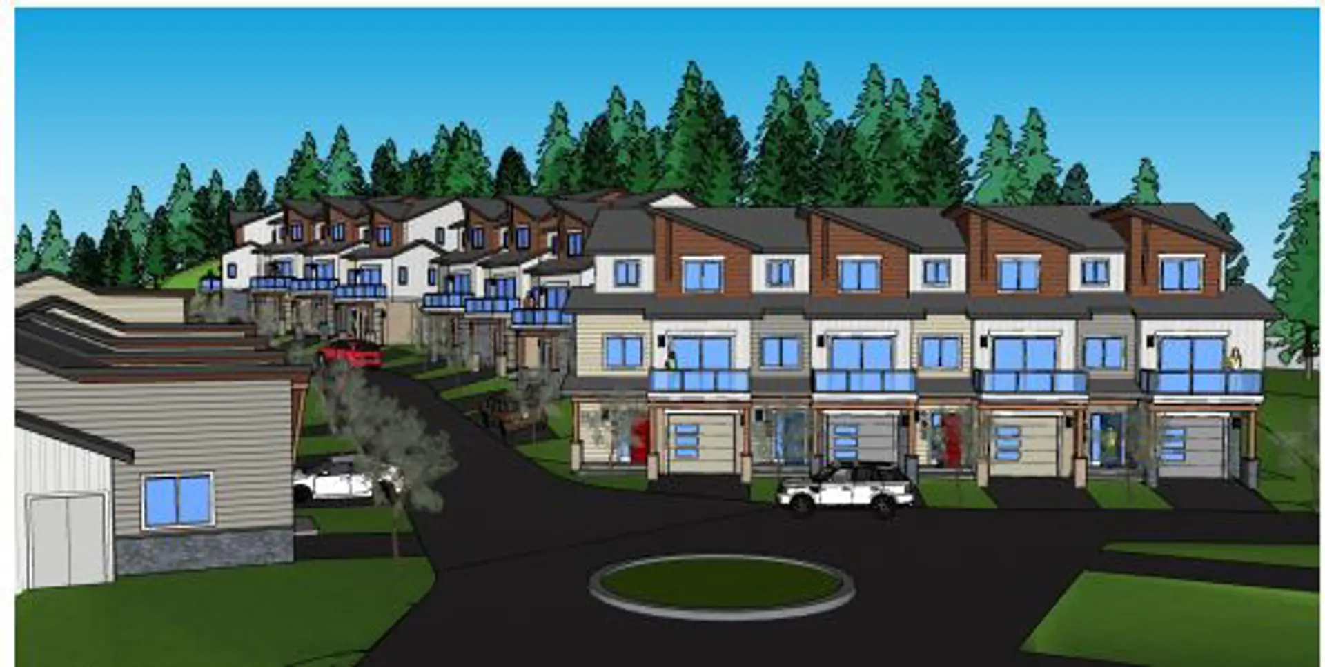 3401 Barrington Townhomes, Nanaimo. Artist’s rendering.
