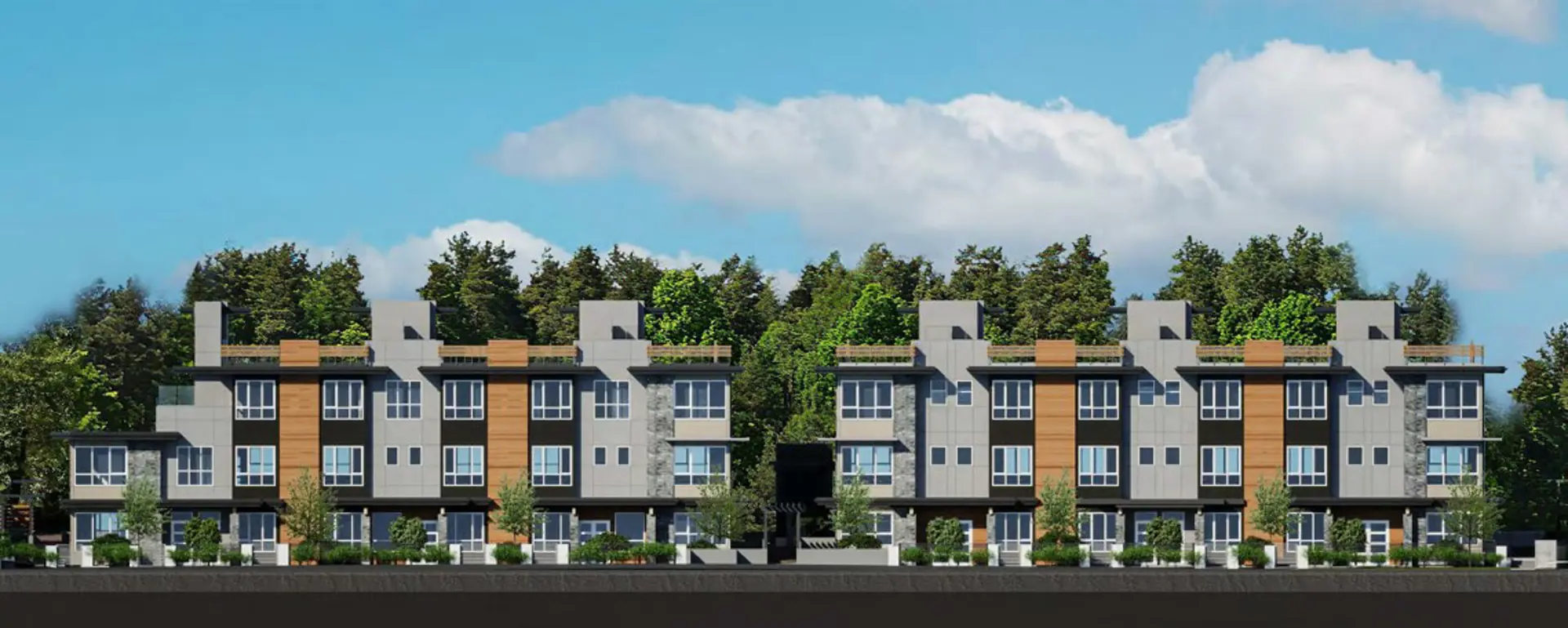 3428 - 3464 Mount Seymour Parkway Townhomes, North Vancouver. Artist’s rendering.