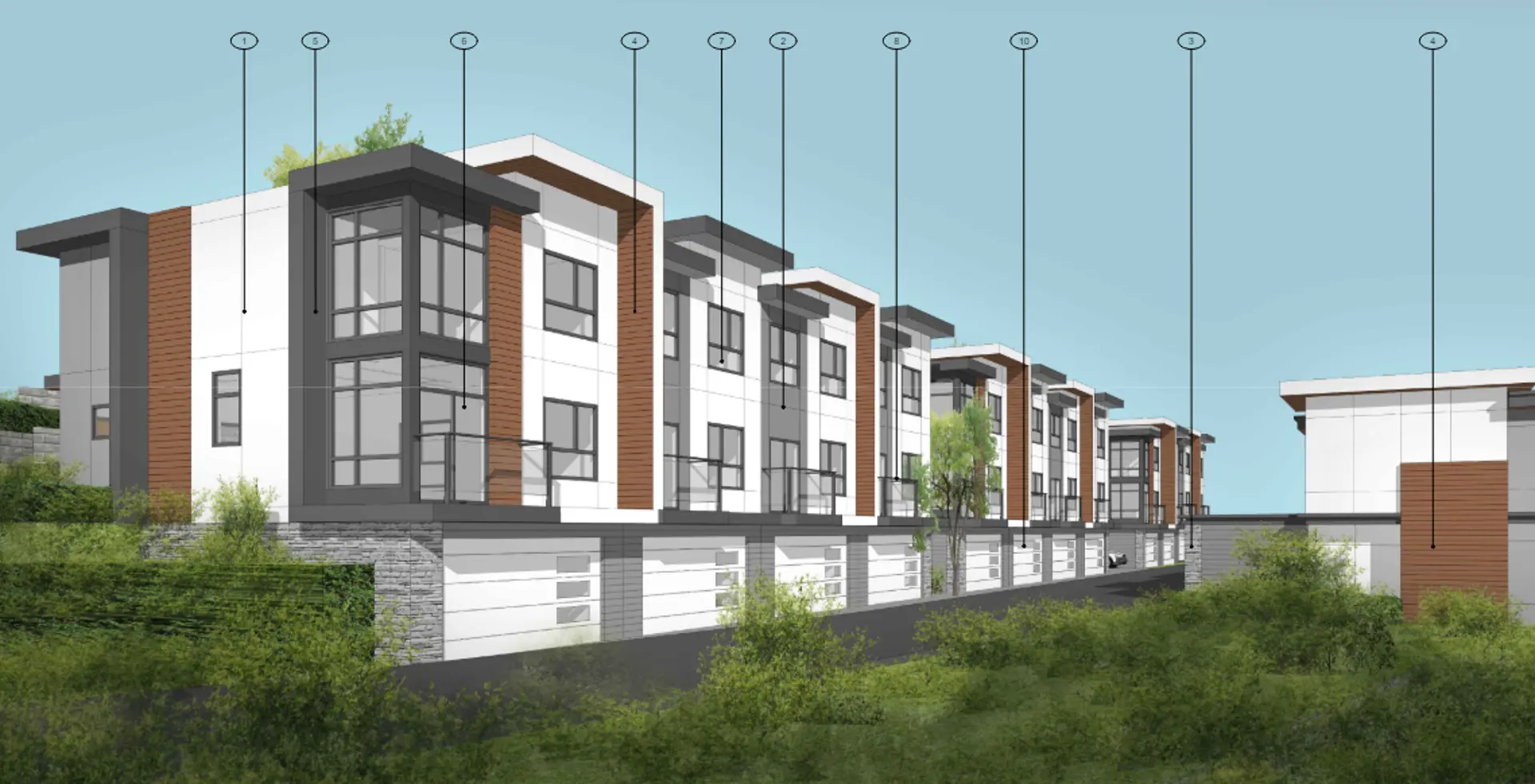 3530 Hillside Avenue Townhomes, Nanaimo. Artist’s rendering.