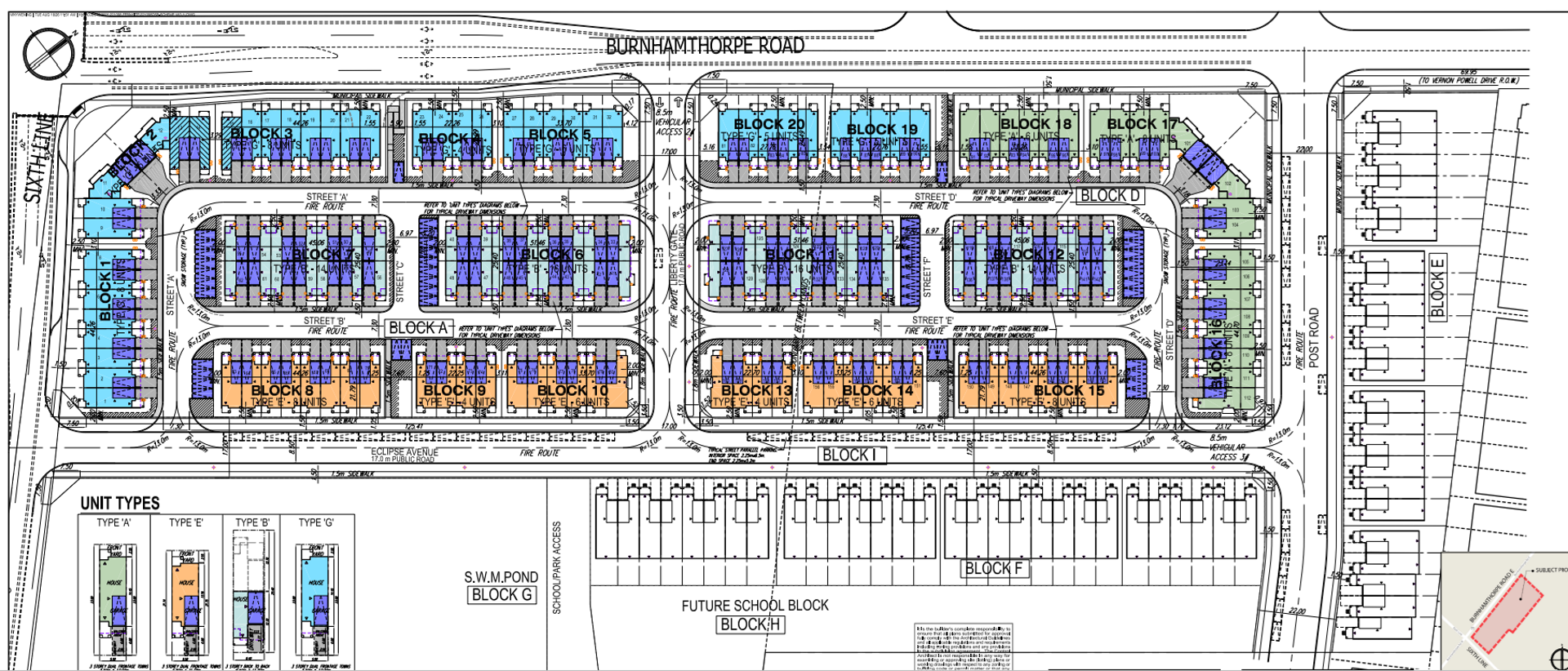 40, 64 & 80 Burnhamthorpe Road East Townhomes, Oakville. Artist’s rendering.