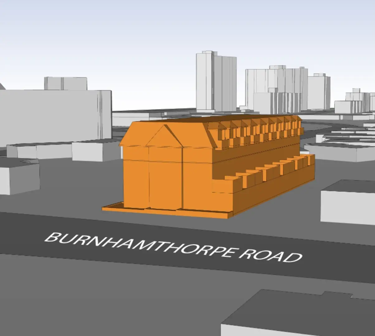 417 Burnhamthorpe Road Townhomes, Toronto. Artist’s rendering.