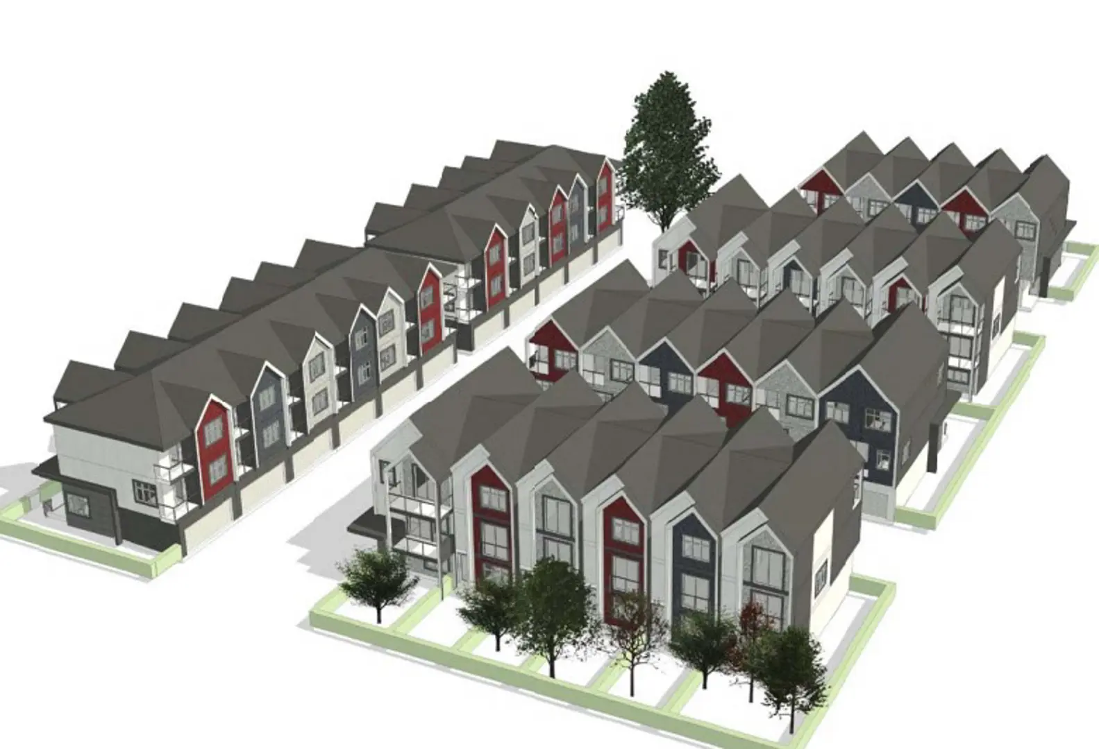 4400-4440 Smith Crescent Townhomes, Richmond. Artist’s rendering.