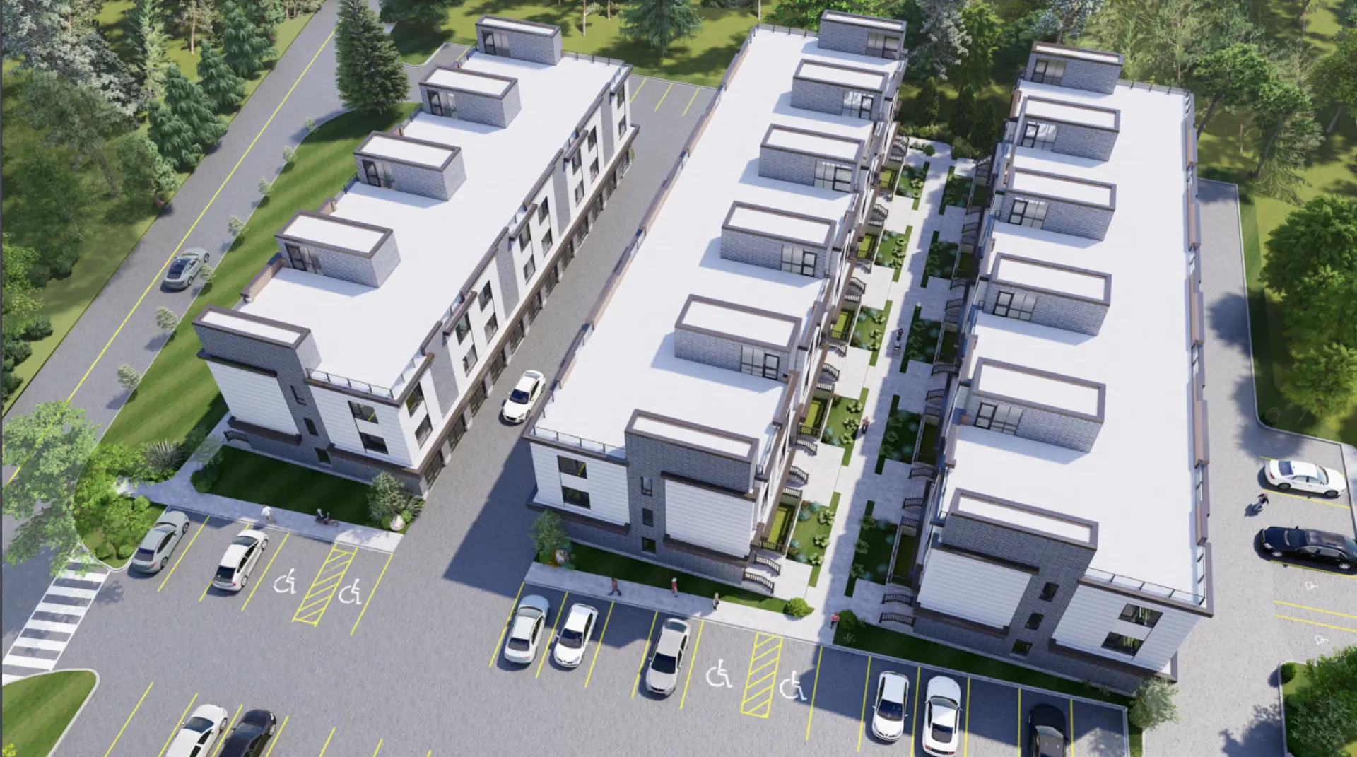 44/46 Millcreek Road & 5 Liberty Drive Townhomes, Cambridge. Artist’s rendering.