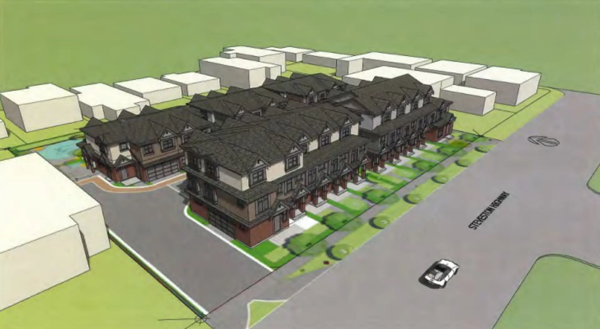 4571-4611 Steveston Highway Townhomes, Richmond. Artist’s rendering.