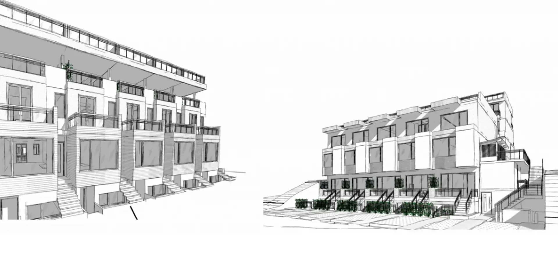 458 East 1st Avenue Townhomes, Vancouver. Artist’s rendering.