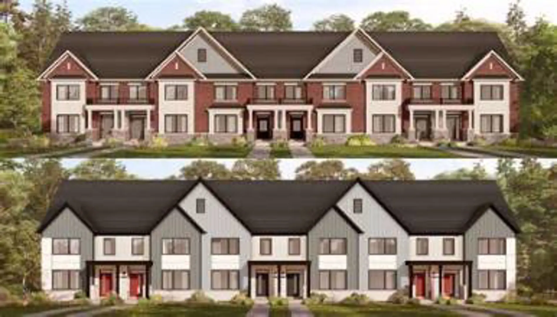 505 Burnhamthorpe Road West Townhomes, Oakville. Artist’s rendering.