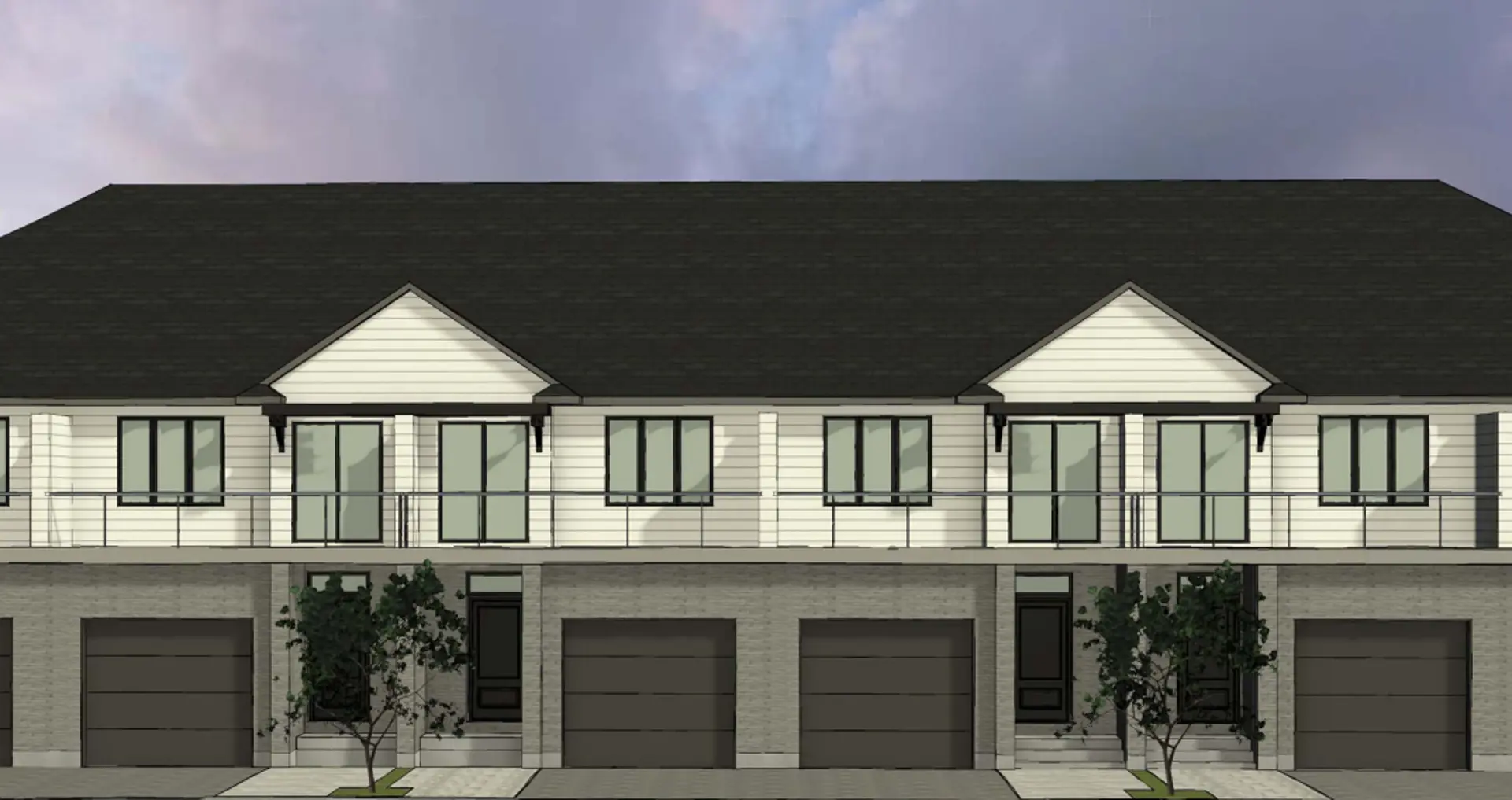 553 & 557 Upper Queen Street Townhomes, London. Artist’s rendering.
