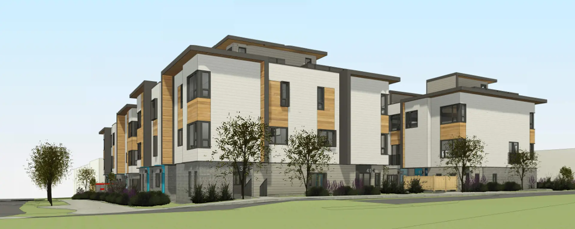 655 Harrison Avenue Townhomes supplied project imagery