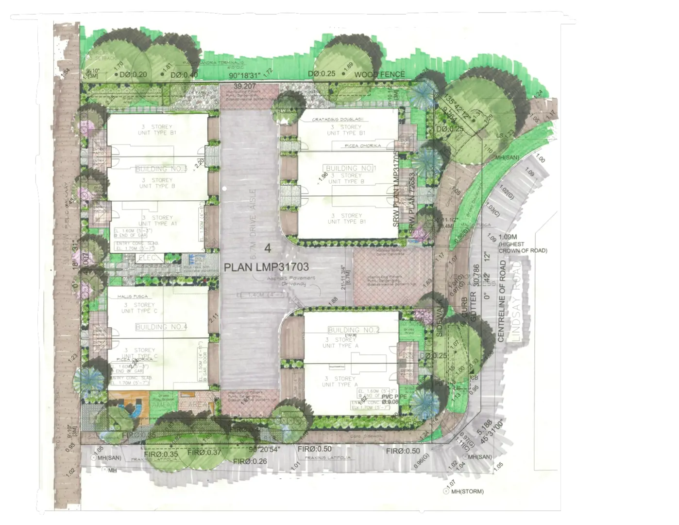 7117 Lindsay Road Townhomes, Richmond. Artist’s rendering.