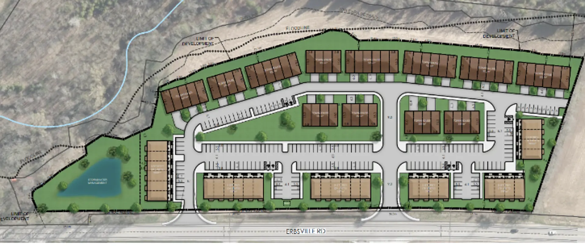 720 Erbsville Road Townhomes supplied project imagery