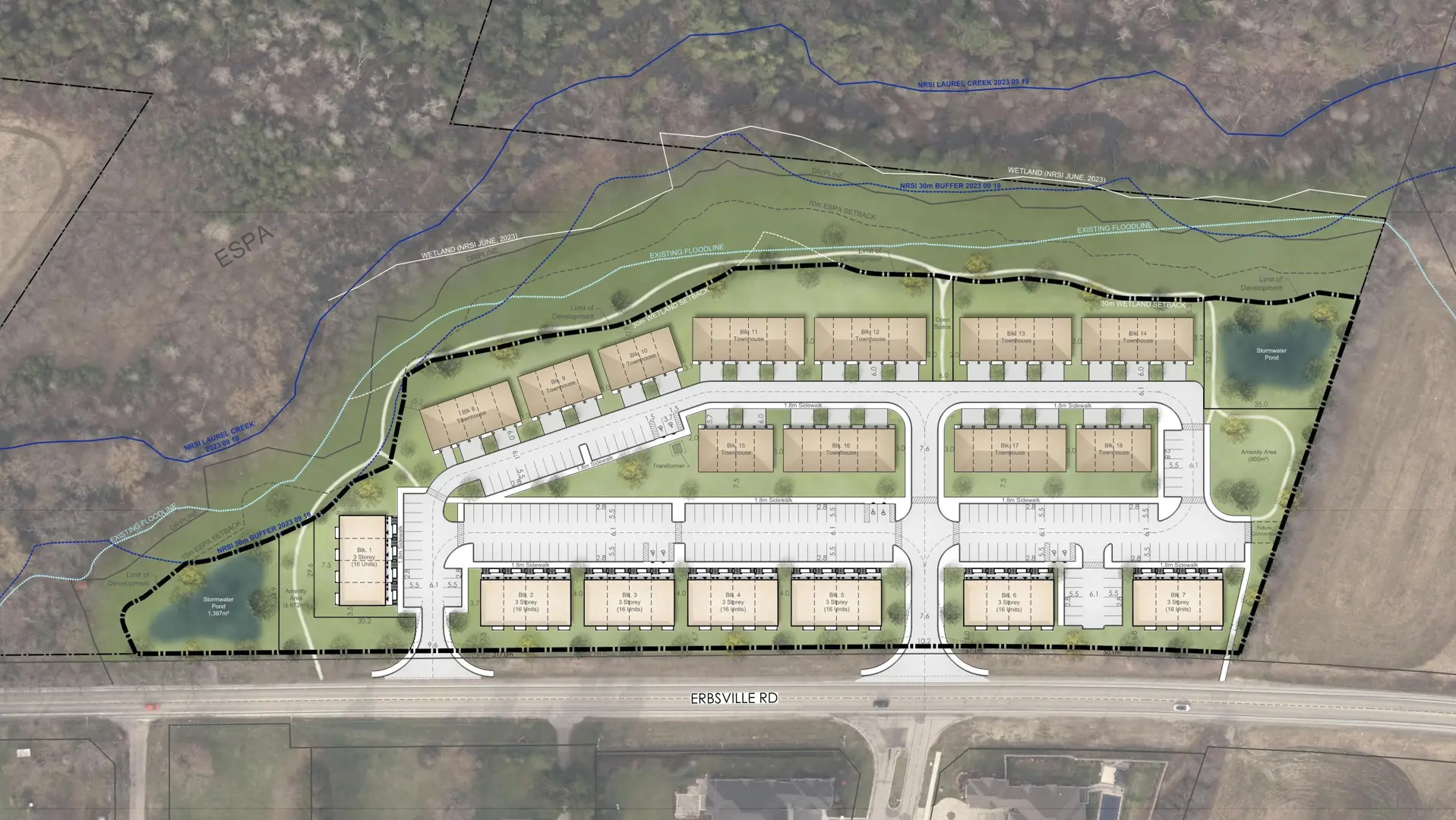 720 Erbsville Road Townhomes, Site Plan