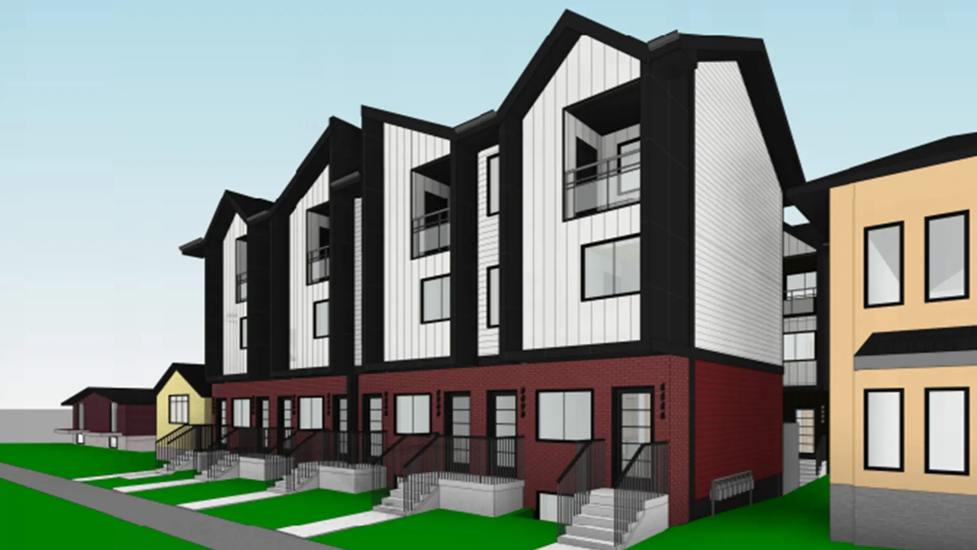 815-817 17 Avenue NW Townhomes, Calgary. Artist’s rendering.