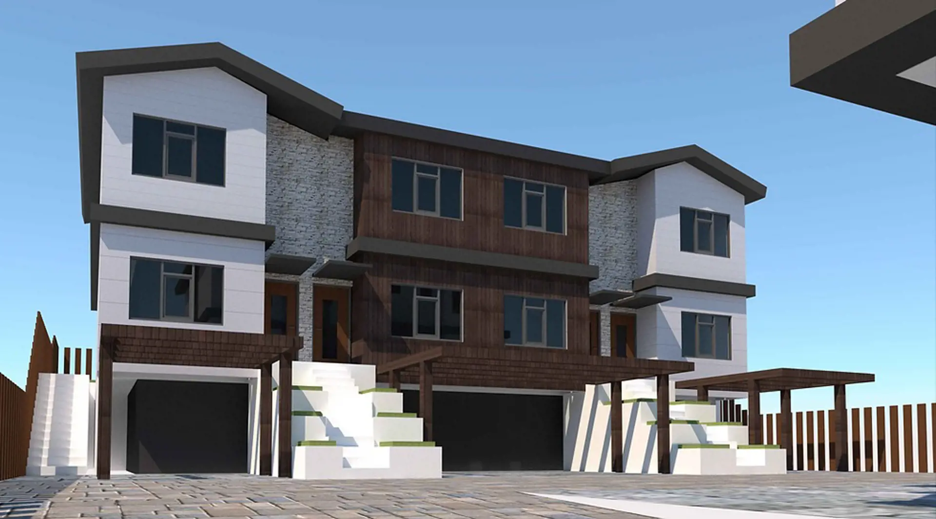 817 Edgar Avenue Townhomes Exterior Rendering