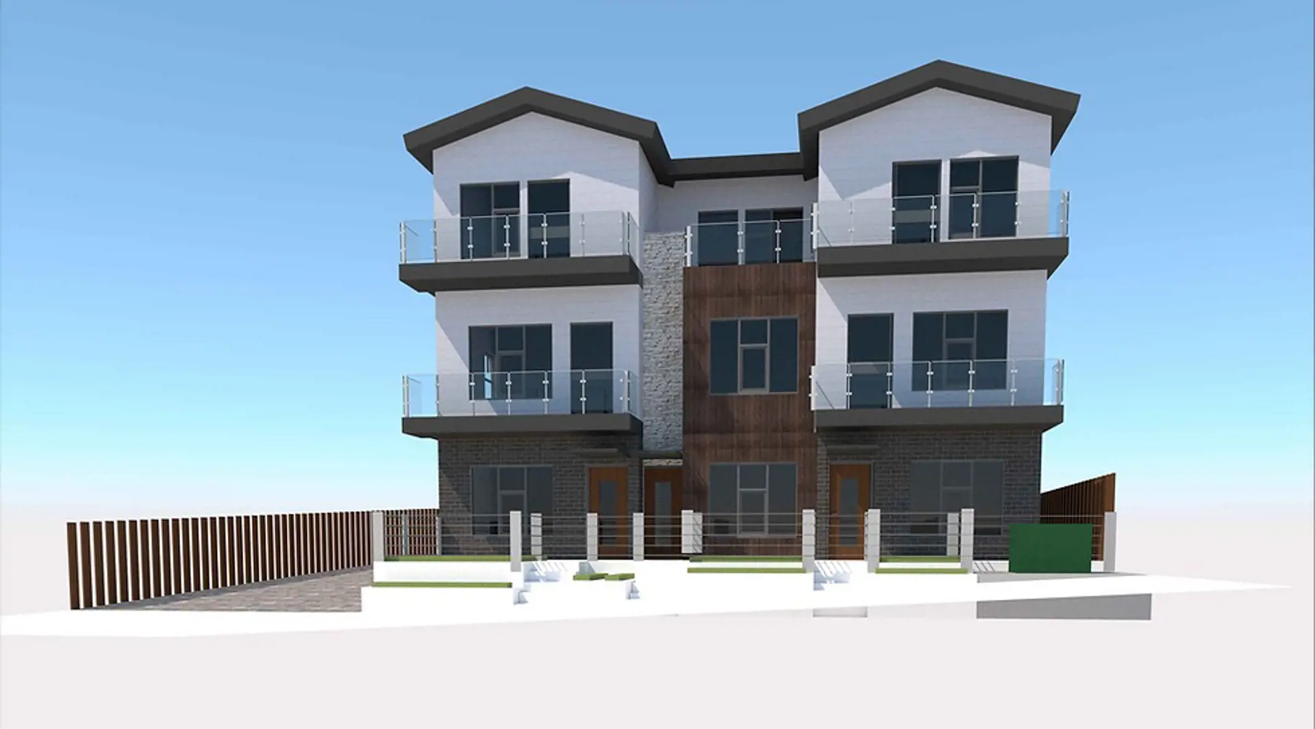 817 Edgar Avenue Townhomes Exterior Rendering