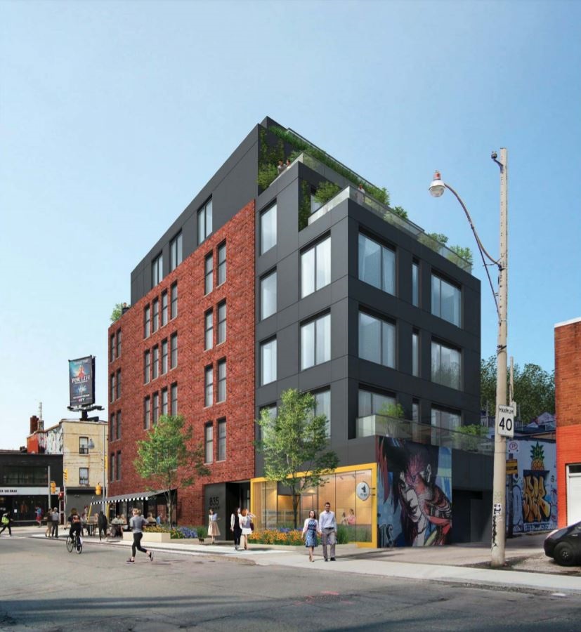 835 Queen Street West Condos, Toronto. Artist’s rendering.