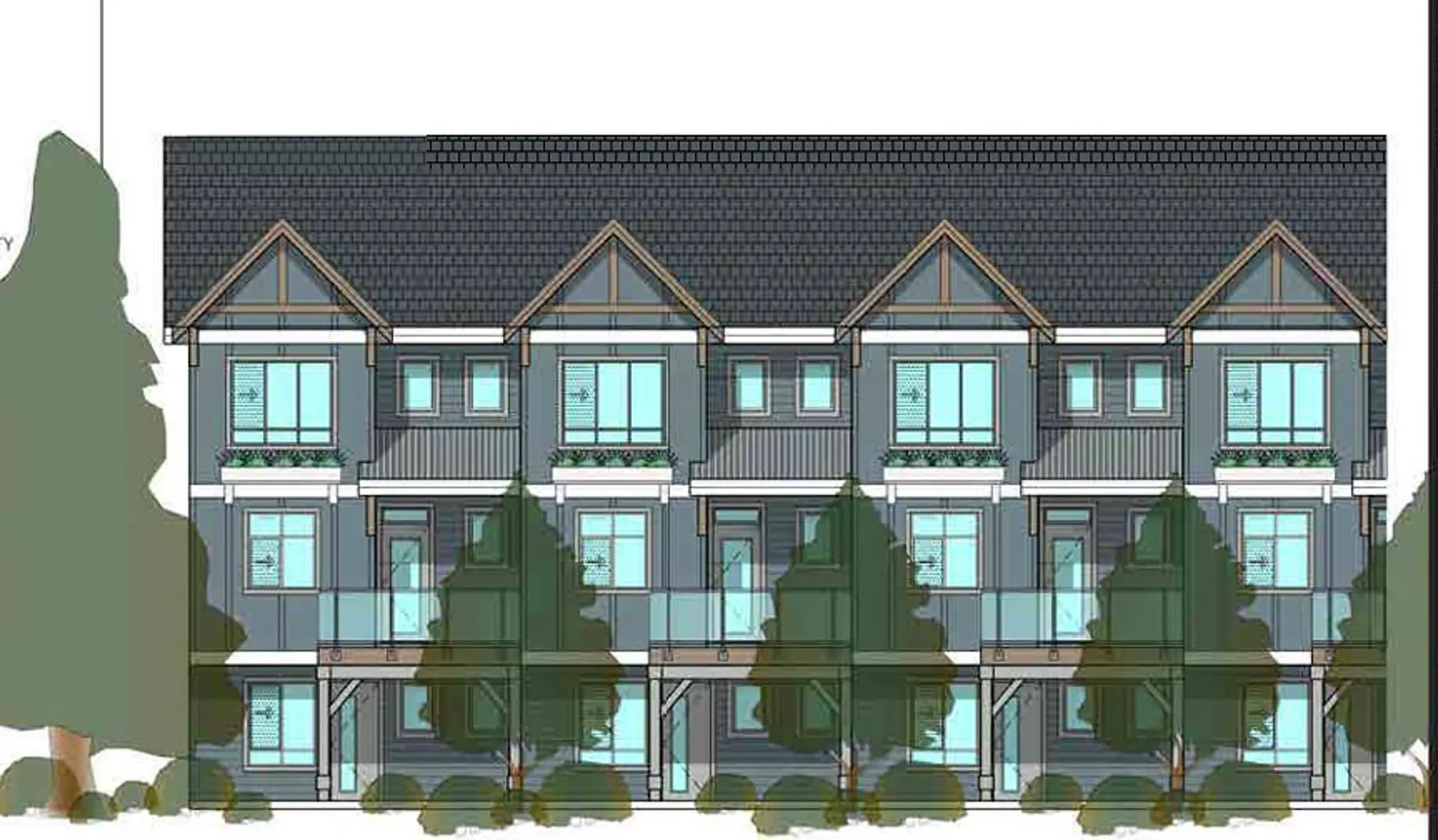 9306 - 9348 Bothwell Drive Townhomes, Surrey. Artist’s rendering.