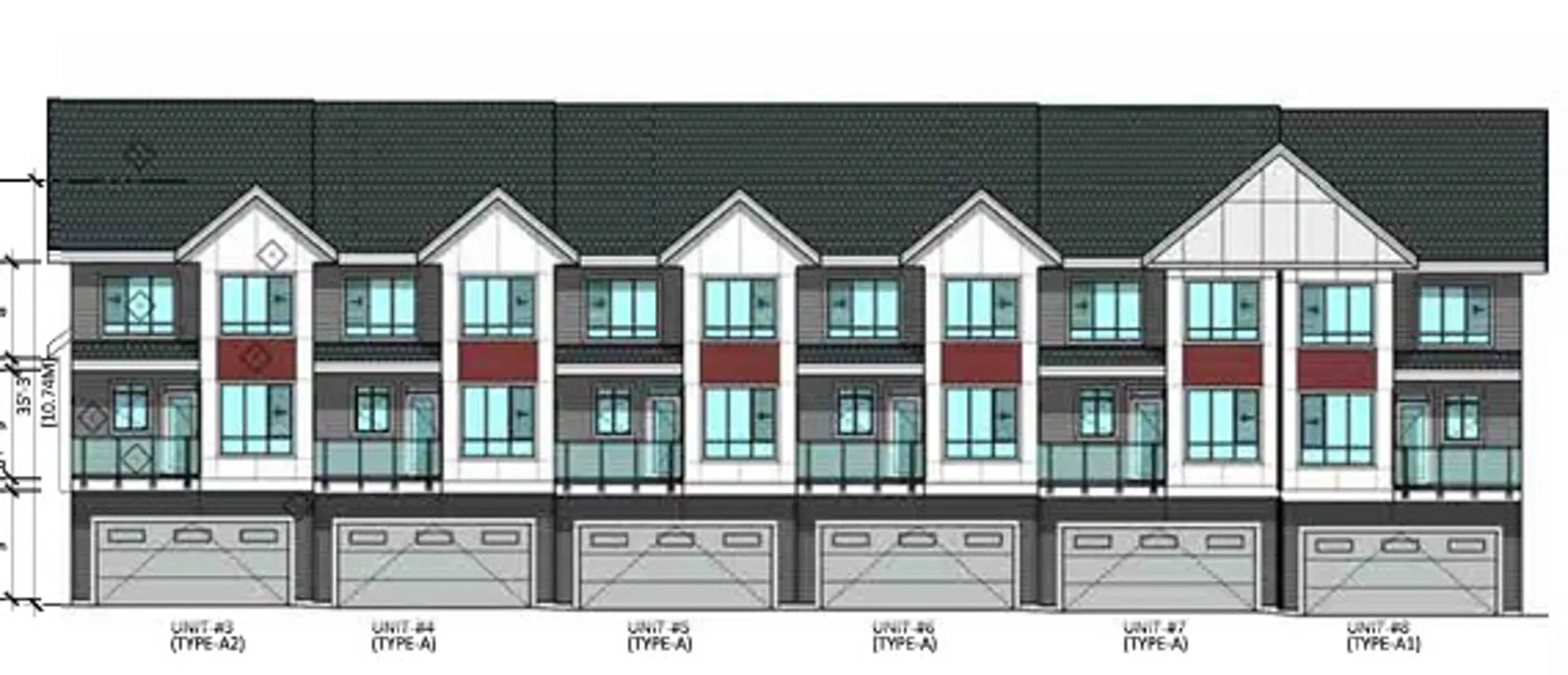 9330 178 Street Townhomes, Surrey. Artist’s rendering.