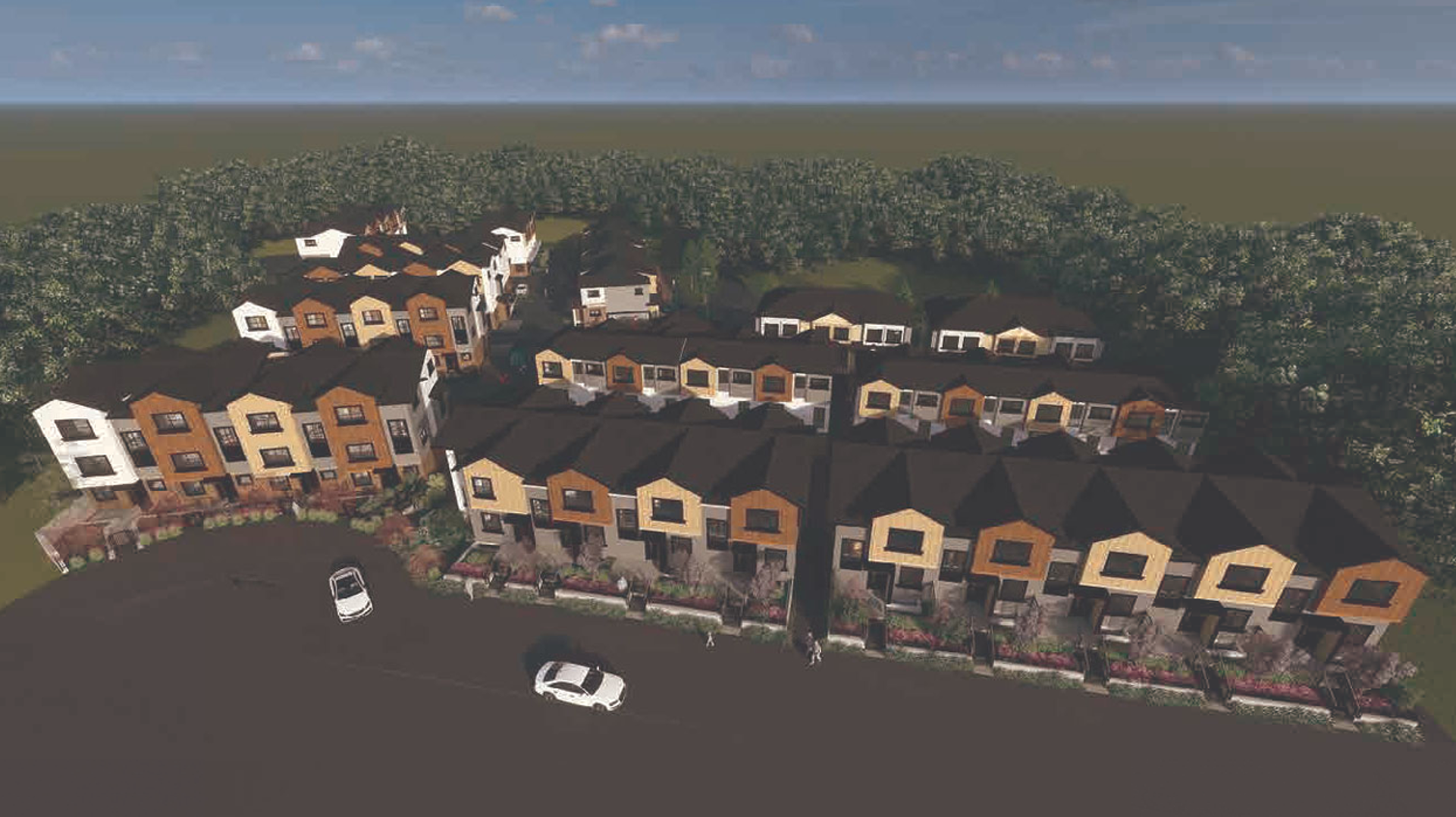 9883 Lyncean Drive Townhomes, Surrey. Artist’s rendering.