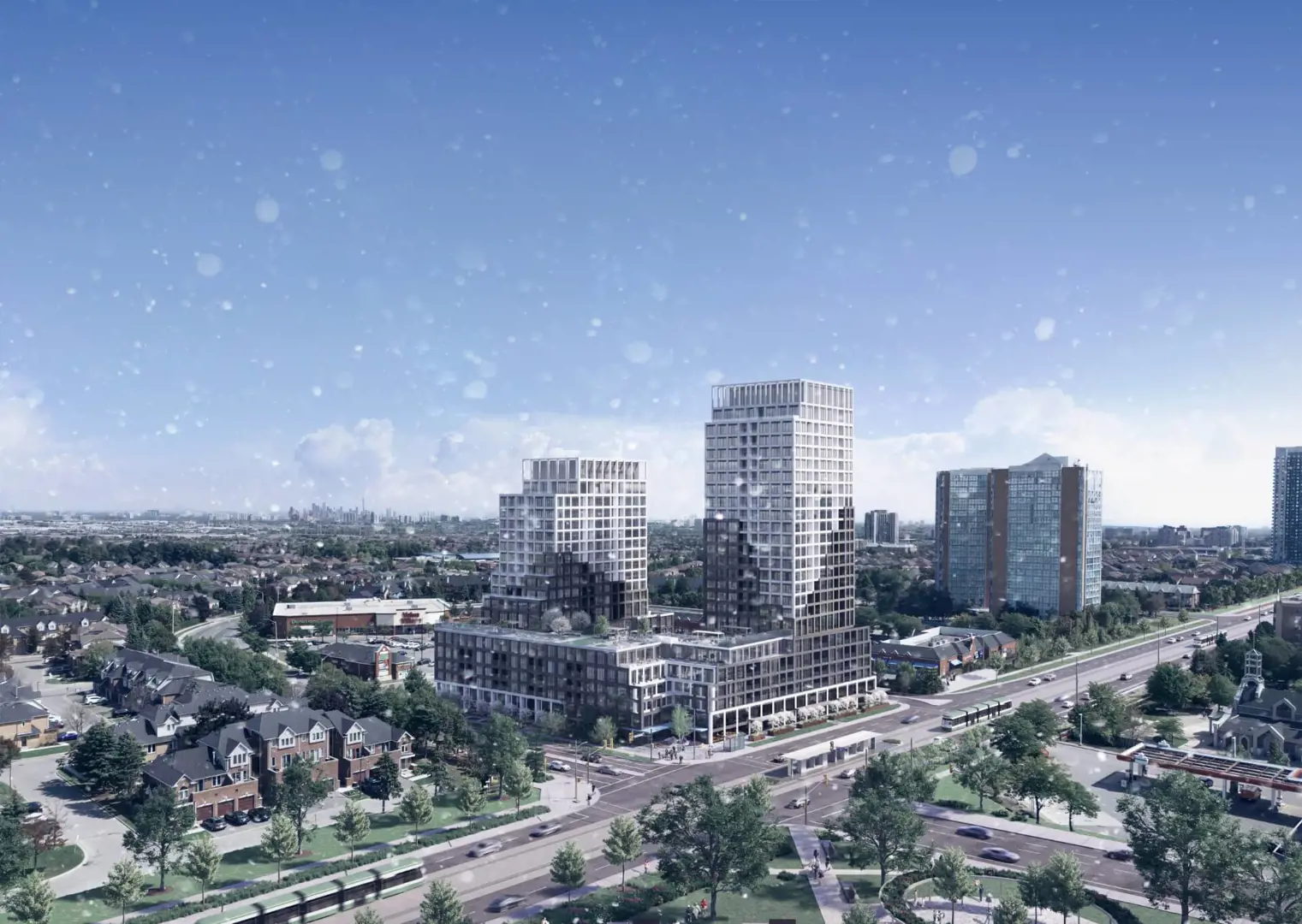 Above, Mississauga. Artist’s rendering.