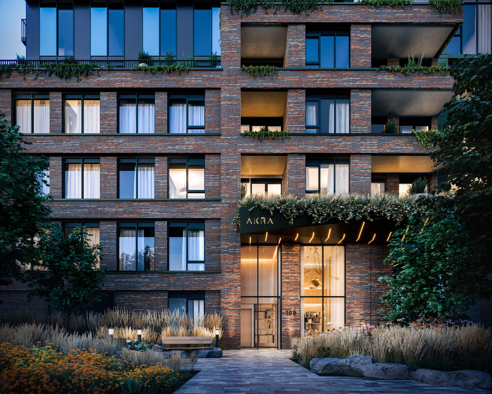 Akra Living Condos rendering 2