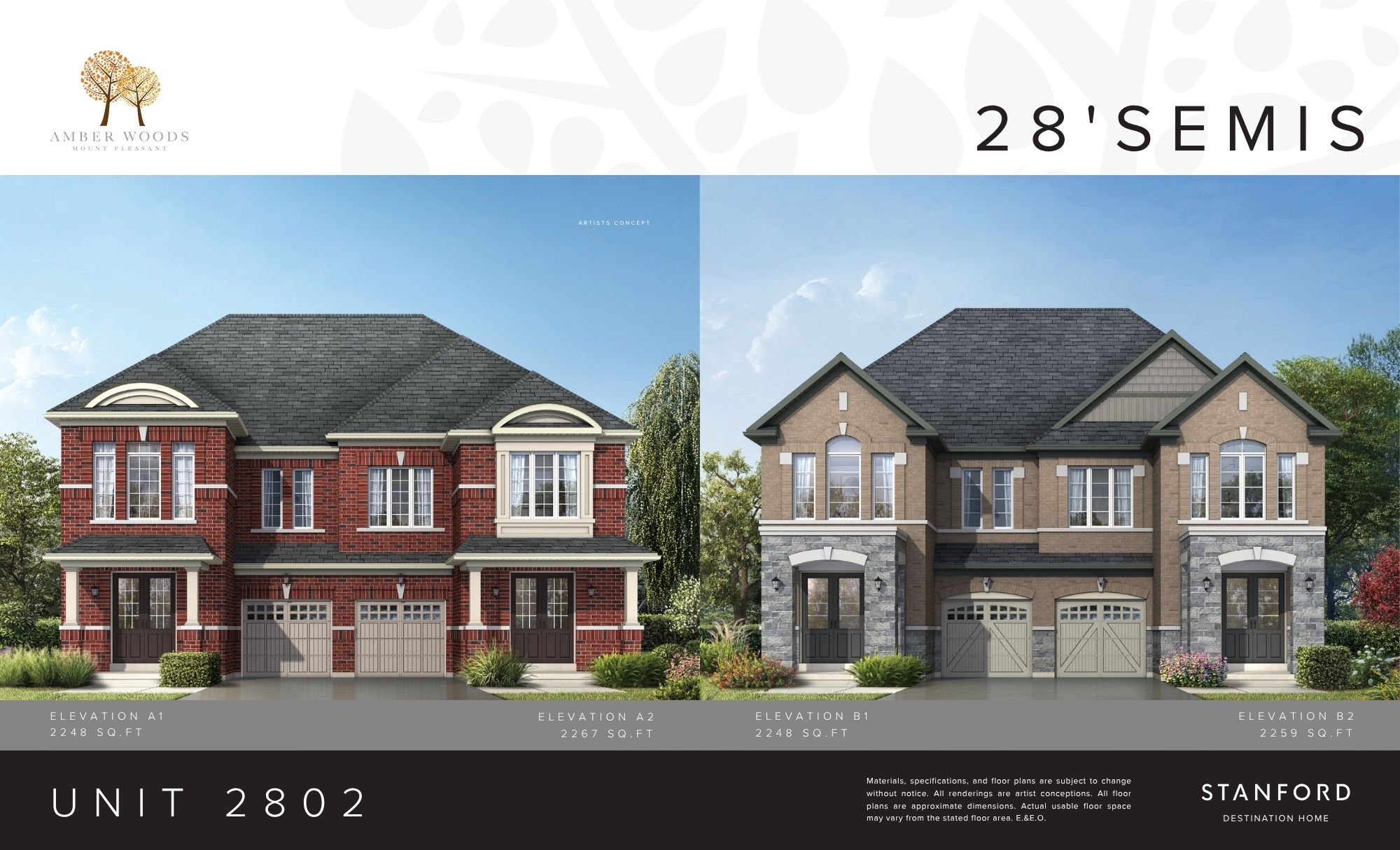 Unit 2802 - Elev. A1 plan preview